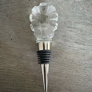 Crystal Wine Bottle Stopper – Faceted Glass Top